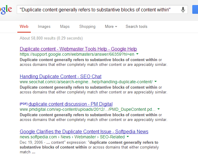 Duplicate Content