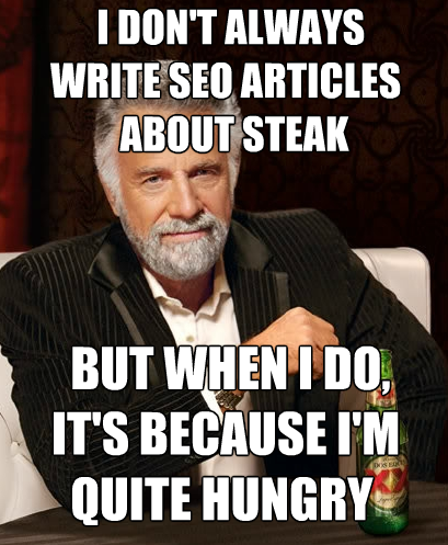 SEO Meat Article Meme