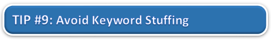 Avoid Keyword Stuffing