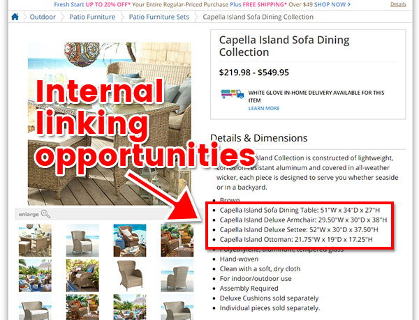 Internal Linking Product Pages